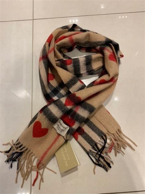 szal burberry serca|Burberry silk scarf.